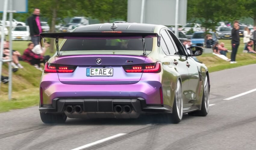 Cars Leaving a Car Meet!