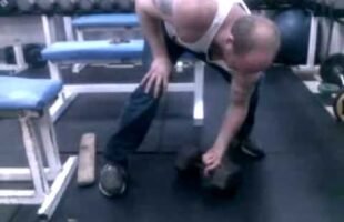 60 l/b One Finger Dumbell Curl (wow gotta see this)