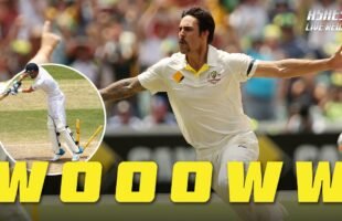 Full over: Johnson destroys England with searing Ashes over