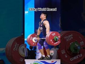 Liu Huanhua (102kg 🇨🇳) 232kg / 511lbs C&J World Record! 2024 World Cup #weightlifting