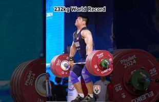 Liu Huanhua (102kg 🇨🇳) 232kg / 511lbs C&J World Record! 2024 World Cup #weightlifting