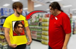 Wearing Shirts with Strangers Faces on Them Prank