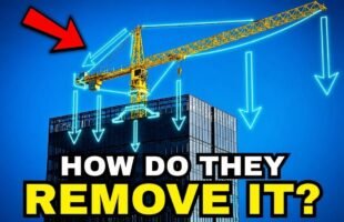 How A Tower Crane Gets On Top Of A Skyscraper — And How It Gets Back Down