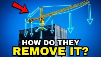 How A Tower Crane Gets On Top Of A Skyscraper — And How It Gets Back Down