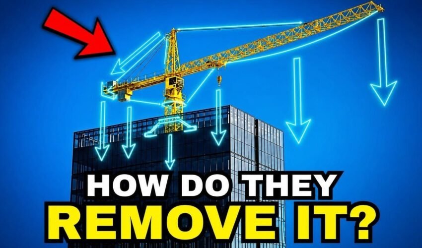 How A Tower Crane Gets On Top Of A Skyscraper — And How It Gets Back Down