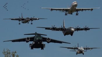 Hundreds of different military aircraft and planes landing at RIAT