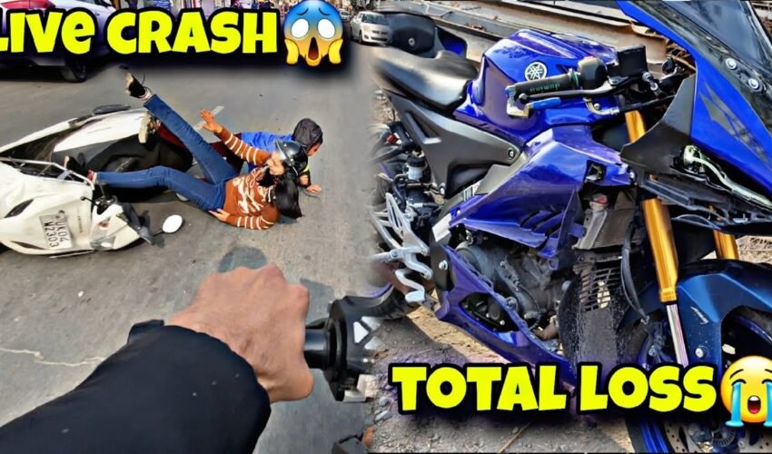 Live crash😱 | bike total loss😭 #viral #crash #foryou #r15