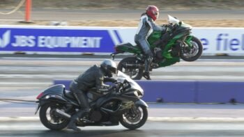Ninja H2 SX vs Hayabusa – superbikes drag racing