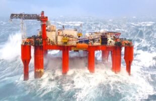 Oil Rigs Caught in Monster Waves