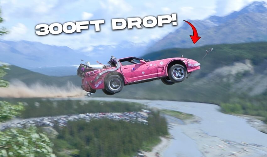 Sending Cars FULL THROTTLE over 300ft Cliff! (Alaska’s 2025 CAR LAUNCH)