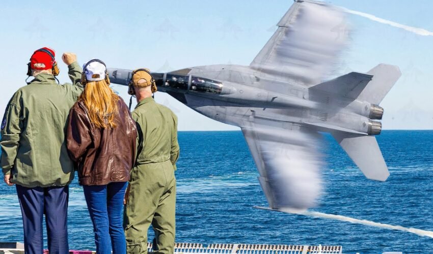 US Navy Shows Off Insane Maneuvers in Front of Donald Trump