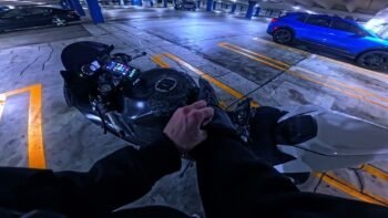 POV Kawasaki Ninja ZX6R Night Ride (Pure sound no music)