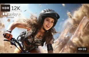 Sport Extreme 8K UHD HDR TV with fun fact in captions
