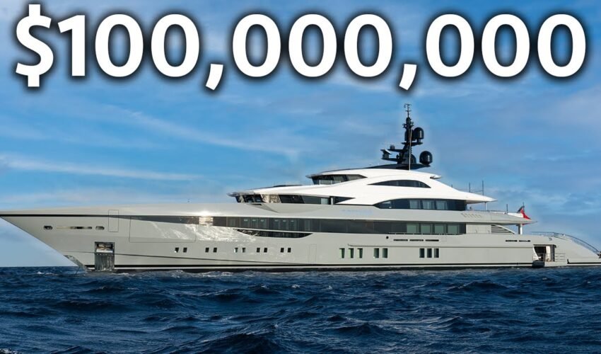 Touring a $100,000,000 Brand New MEGAYACHT with 2 Swimming Pools