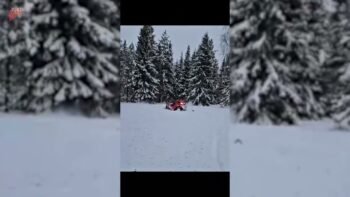 Wheelie Attempt on Snowmobile Turns Into Epic Wipeout – 1839412