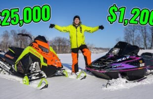 Cheap vs. Expensive Snowmobile Ditch Riding!