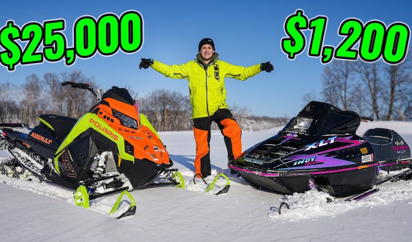 Cheap vs. Expensive Snowmobile Ditch Riding!