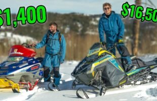 Chep vs. Expensive Snowmobile Mountain Riding!!