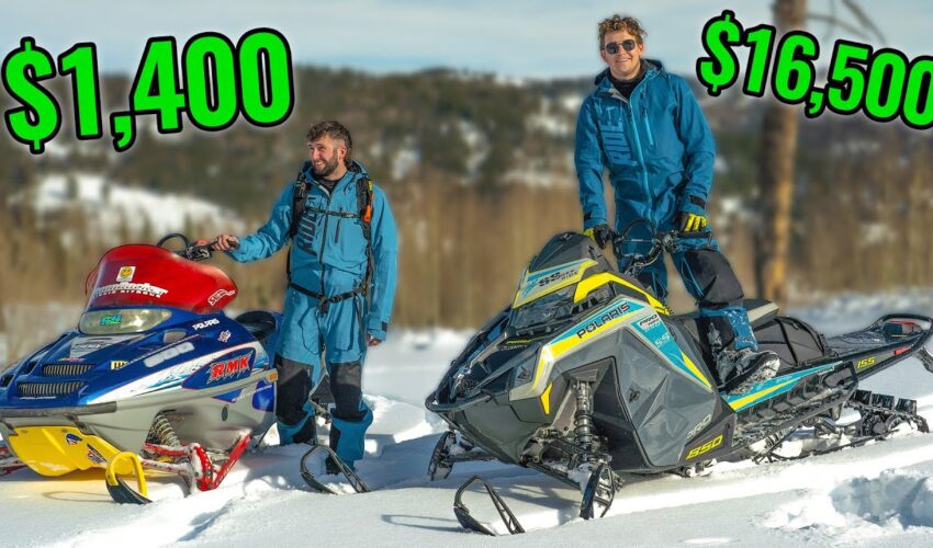 Chep vs. Expensive Snowmobile Mountain Riding!!