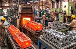 Industrial Cylinder Head Manufacturing || Complete Casting & Machining Process