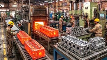 Industrial Cylinder Head Manufacturing || Complete Casting & Machining Process