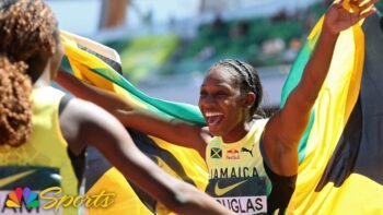 Jamaica takes gold, world lead in the U20 women's 4×100 at worlds | NBC Sports