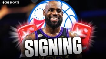 LeBron James signing with the Philadelphia 76ers 🚨