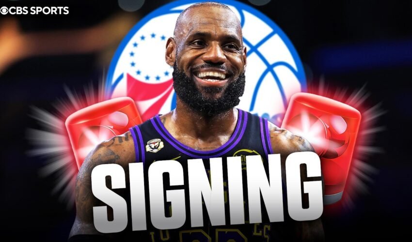 LeBron James signing with the Philadelphia 76ers 🚨