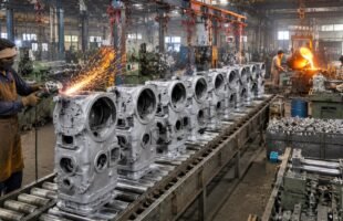 Mass Production of Heavy-Duty Gearbox Housings | Industrial Manufacturing Process
