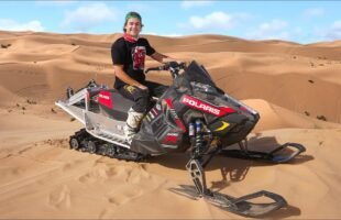 Snowmobile in the Sand Dunes!