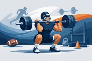 Football Players Olympic Lifting for Real Power
