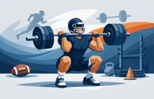 Football Players Olympic Lifting for Real Power