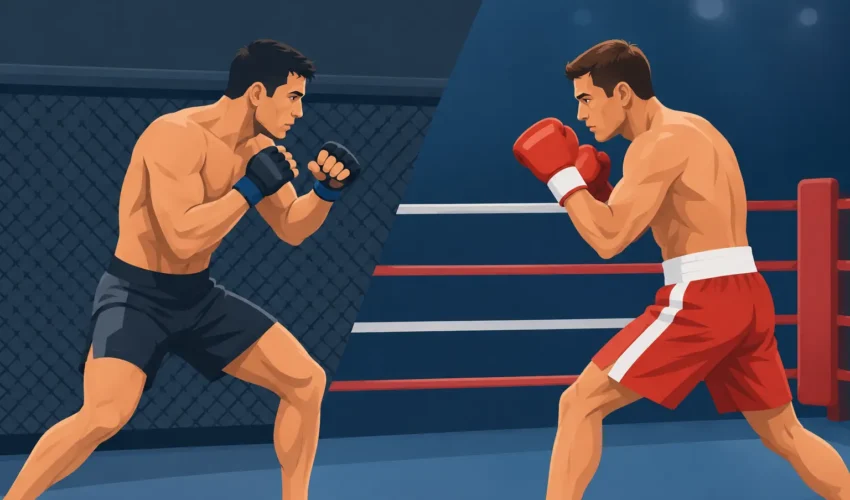 MMA Versus Boxing Techniques in a Real Fight