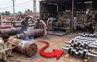 AMAZING AMMONIA COMPRESSOR CRANKSHAFTS ARE MADE | HEAVY INDUSTRIAL MANUFACTURING PROCESS!