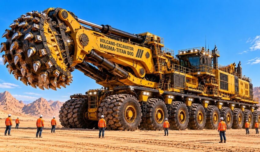 ASMR HEAVY VOLCANO – EXCAVATOR MAGMA -TITAN 800 MACHINERY EXTREME RESTORED | CINEAIMATRIX!