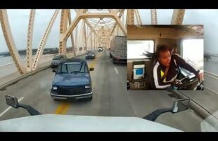 Dashcam shows Louisville bridge crash that left semi hanging over Ohio River