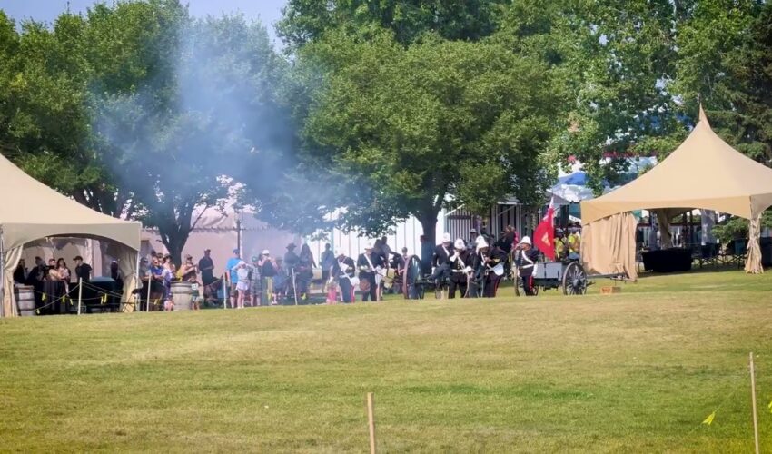 Firing a 19th-Century Cannon: Authentic 1885 Artillery Drills in Action