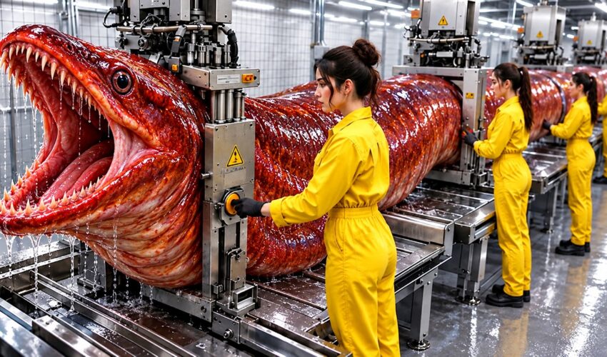 FROM LIVE EELS TO CRISPY SPICY SNACKS | INCREDIBLE FACTORY PROCESS!