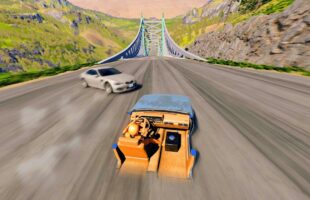 Full Throttle INSANE Long Downhill Mayhem! | BeamNG.drive Epic Crashes & Speed Test #208
