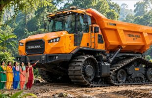 HEAVY CRAWLER MACHINE: 6 VILLAGE GIRLS RESTORE AN ABANDONED JUNGLE BEAST!