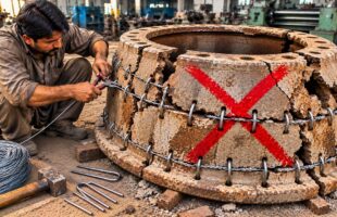 HOW GIANT TRUCK BRAKE DRUMS ARE MADE! FROM MOLTEN METAL TO PERFECT MACHINING