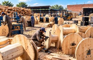 HOW HUGE WOODEN CABLE DRUMS ARE MADE | A TO Z FACTORY MANUFACTURING PROCESS!
