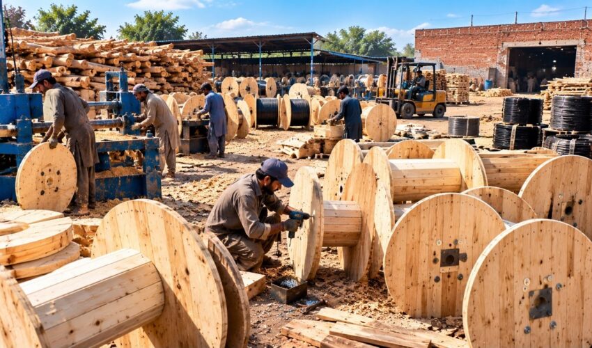 HOW HUGE WOODEN CABLE DRUMS ARE MADE | A TO Z FACTORY MANUFACTURING PROCESS!