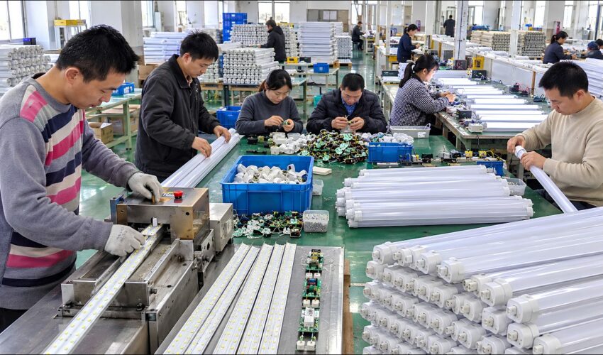 HOW LED TUBE LIGHTS ARE MADE IN A FACTORY | COMPLETE MANUFACTURING PROCESS!