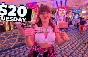 I PUT $20 IN 10 BRAND NEW SLOT MACHINES IN LAS VEGAS!