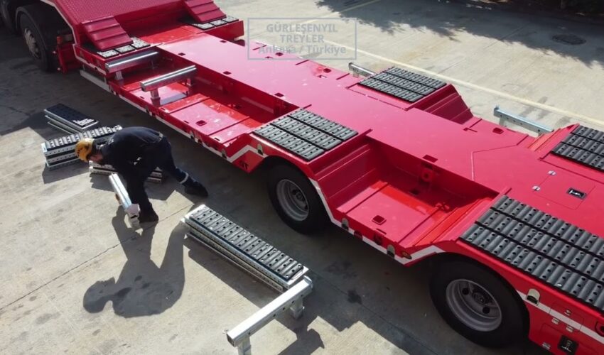 LOWBED SEMI TRAILER FOR TRANSPORTING LARGE RUBBER TIRED HEAVY MACHINERY!
