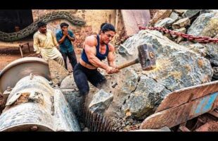 MINING MACHINERY | JAW CRUSHER | HEAVY EQUIPMENT | UNBELIEVABLE HUGE ROCK CRUSHING!