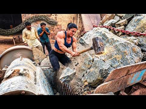 MINING MACHINERY | JAW CRUSHER | HEAVY EQUIPMENT | UNBELIEVABLE HUGE ROCK CRUSHING!