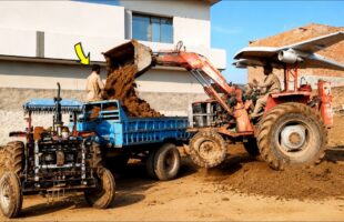 TRACTOR AND LOADER SOIL LOADING VIDEO | AMAZING HEAVY MACHINERY WORK!