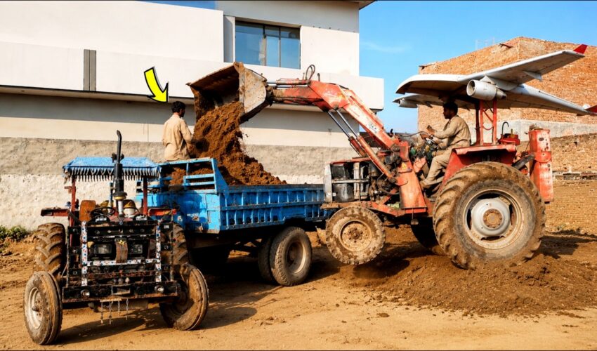 TRACTOR AND LOADER SOIL LOADING VIDEO | AMAZING HEAVY MACHINERY WORK!